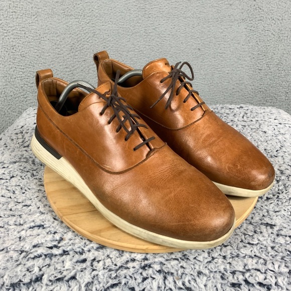 Wolf & Shepherd Crossover Longwing Dress Shoes Men's 11.5 M Honey/White Hybrid - Picture 7 of 15